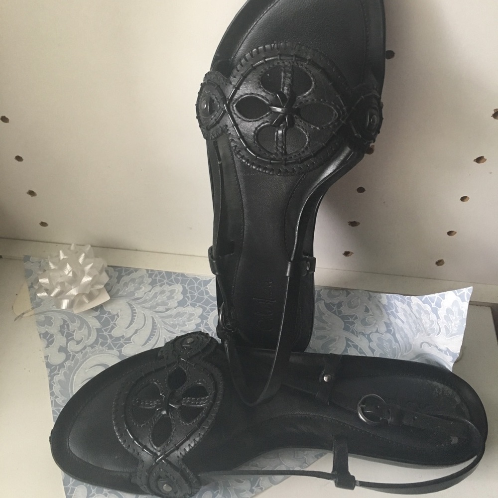 Cole Haan leather sandals.